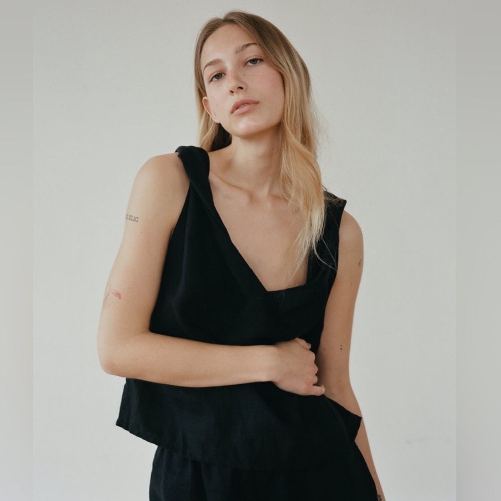 New Deiji Studios Linen Turn Top